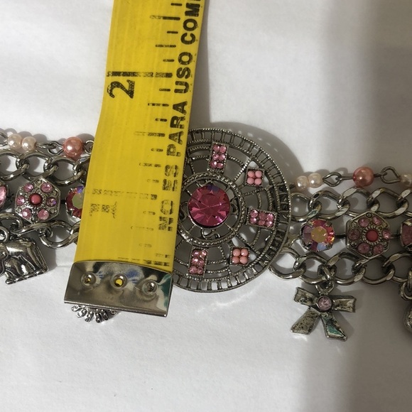Bracelet with pink rhinestones - Picture 7 of 7
